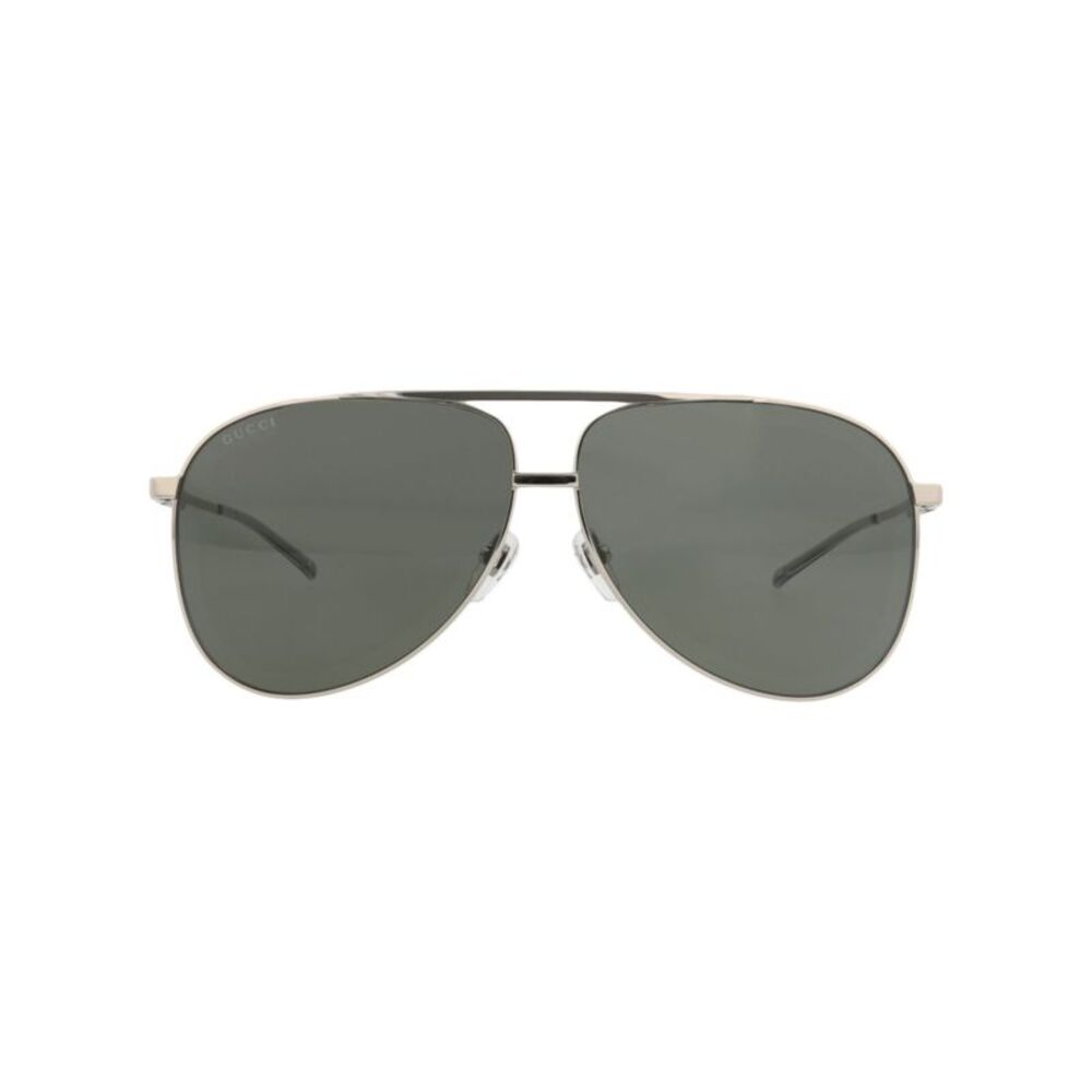 Gucci Aviator-Frame Metal Sunglasses Silver Mens